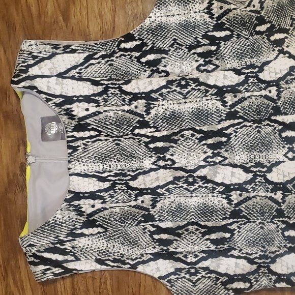 VINCE CAMUTO Snakeskin Fit N Flare Dress - 10 - Picture 2 of 8